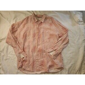 Tommy Bahama Relax Men's 100% Linen Button Front Long Sleeve Hawaii Shirt XXL 2X
